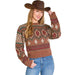Women's Rose Mauve Aztec Sweater