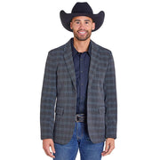 Men's Black Plaid Sports Coat