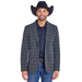Men's Black Plaid Sports Coat