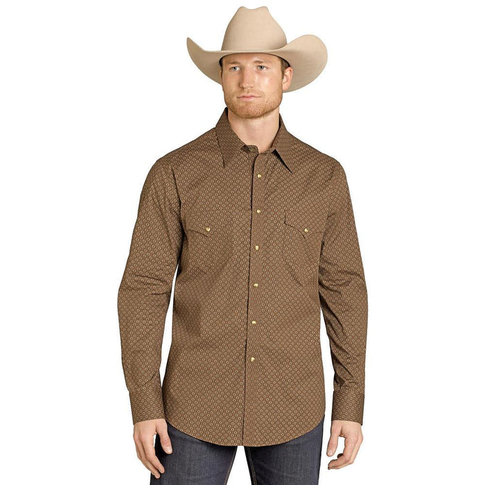 Men's Brown Mini Aztec Shirt
