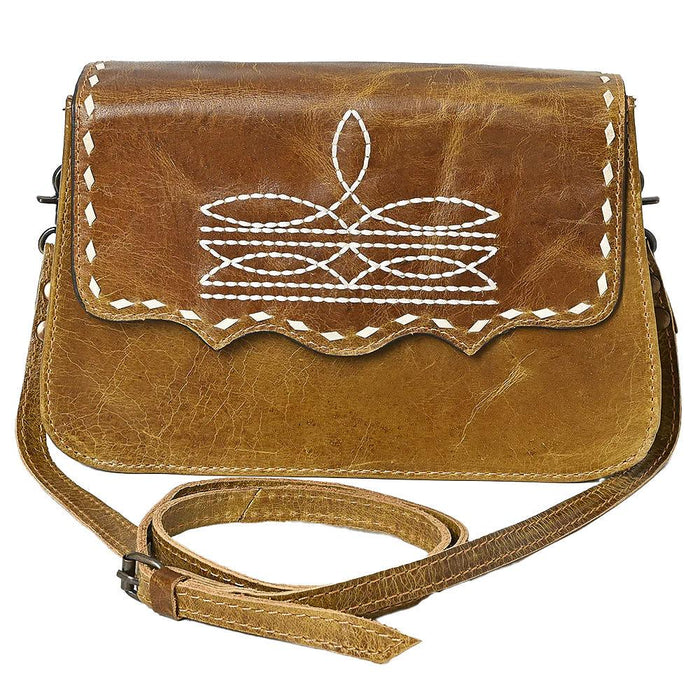 Leather with Boot Stitch Crossbody