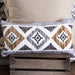 Grey Diamond Embroidered Pillow