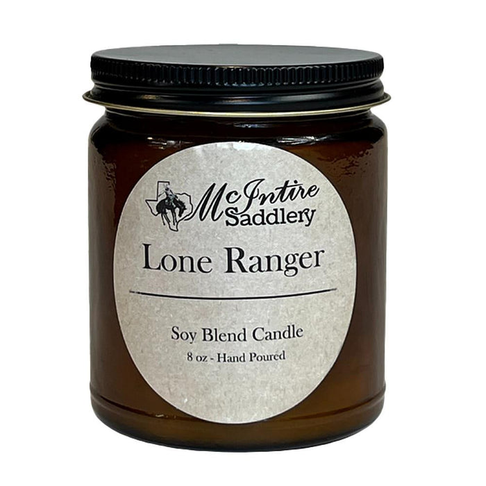 Lone Ranger 8oz Amber Glass Jar Candle