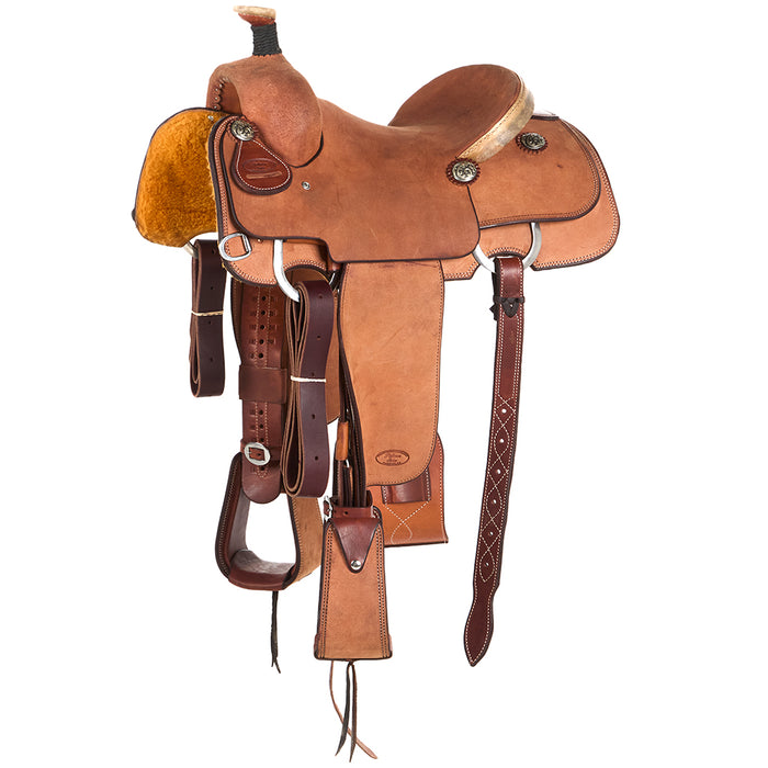 Roughout with Rawhide Cantle Binding Platinum Team Roper