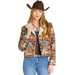 Women's Moss Green Horse Jacquard Jacket