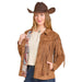 Women's Camel Fringe Suede Jacket