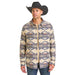 Men's Khaki Western Jacquard Shacket
