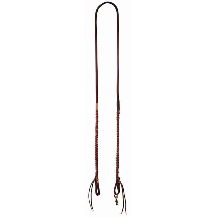 Bleeding Heart Harness Leather Burgundy Roping Rein