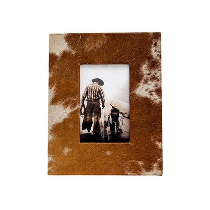 Brown and White Hair on Hide 4x6 Photo Frame
