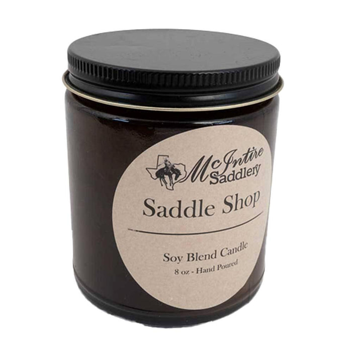Saddle Shop 8oz Amber Glass Jar Candle