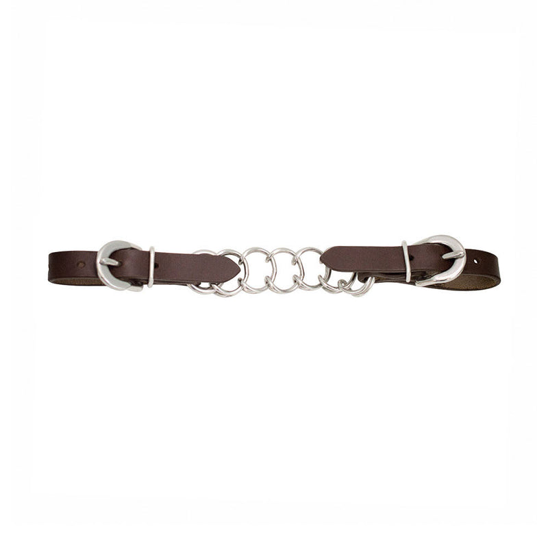 Stainless Steel Curb Chain with Leather Strap