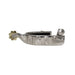 Rubber Inlayed Stainless Steel Brushed Large Roper Spurs
