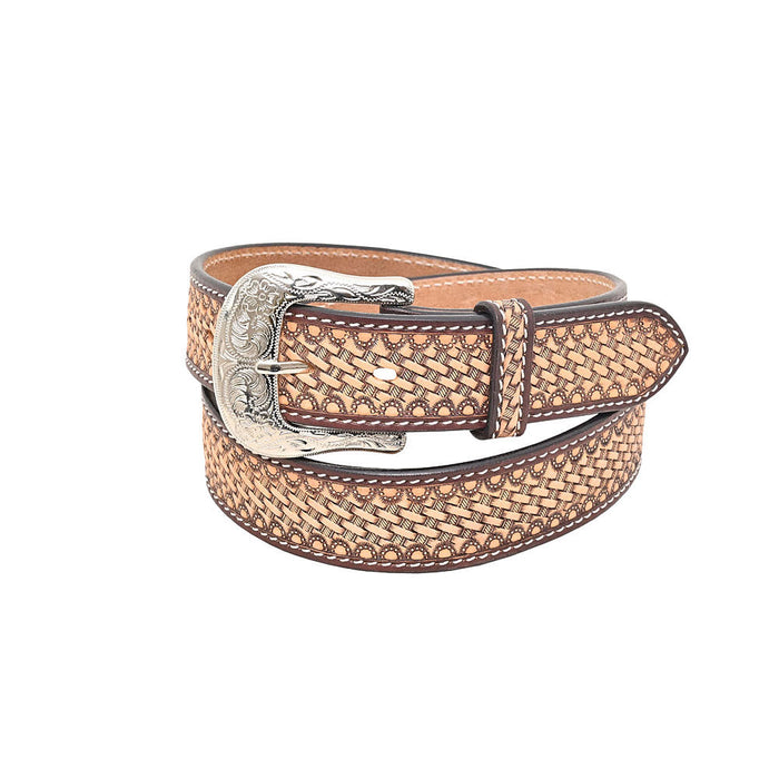Vintage Basket Stamp Mens Belt