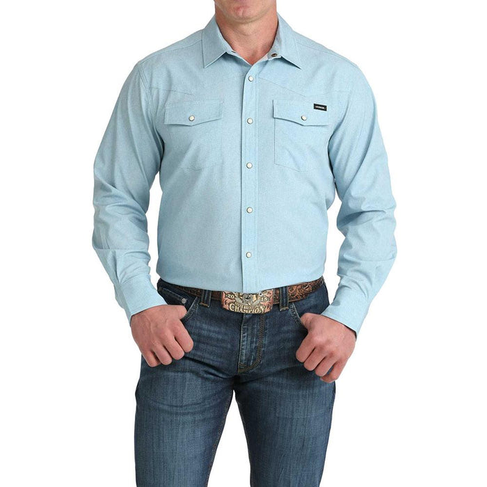 Men's Camp Light Blue Snap Shirt