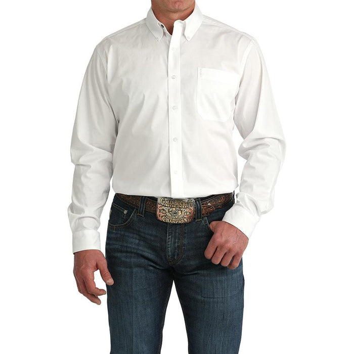 Men's Solid White Modern Fit Shirt