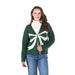 Women's Green Bow Cardigan