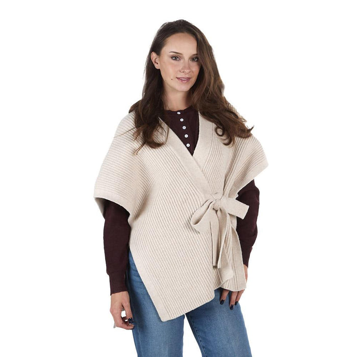 Women's Tie Cream Cardigan