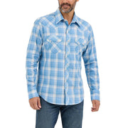 Men's Retro Long Sleeve Sawtooth Snap Pocket Western Shirt