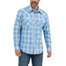 Men's Retro Long Sleeve Sawtooth Snap Pocket Western Shirt