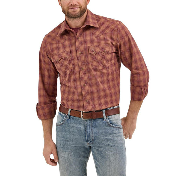 Men's Retro Sawtooth Snap Pocket Western Shirt