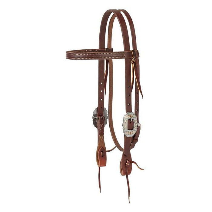 Tack Browband Headstall with Floral Cart Buckles