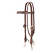 Latigo Western Browband Headstall with Engraved Cart Buckles