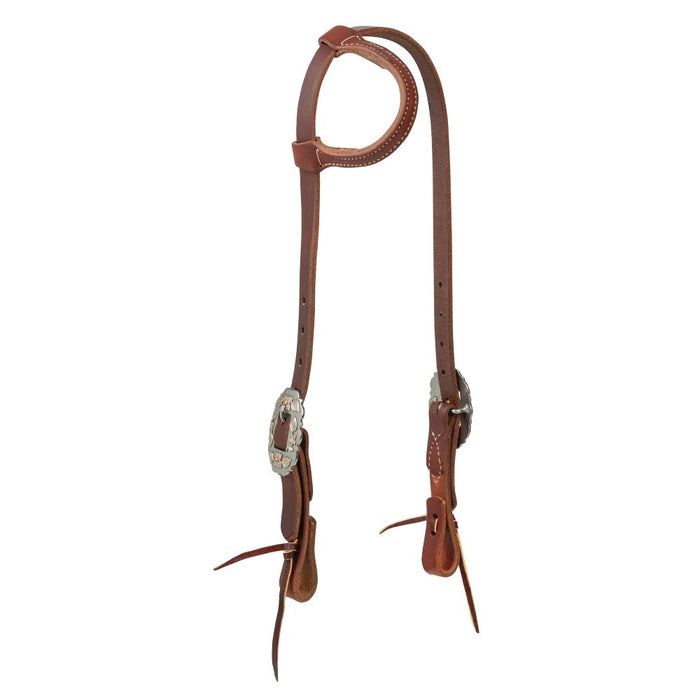Working Tack Single Ear Headstall with Floral Cart Buckle