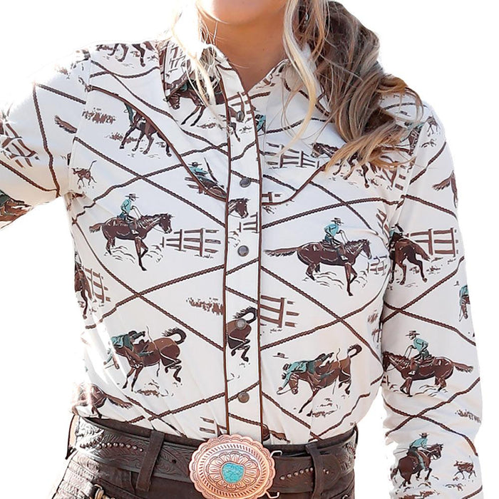 Women's Western Print Top