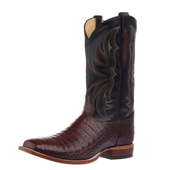 Men's Chasi Brown Caiman Vamp 13in Midnight Black Cowhide Top