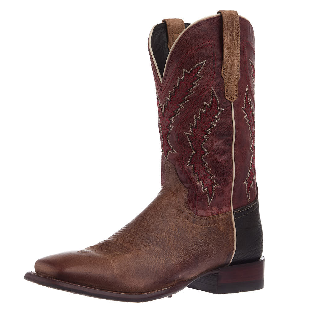 ワインレッド オープントゥブーツ Tecovas Men's Doc Oat Goat Vamp 12in Red Top — NRS