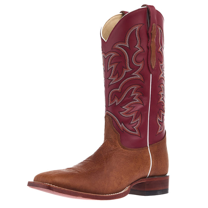 Men's Pecan Bison Vamp 13in Red Cowhide Top