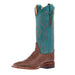 Women's Brown Goat Vamp 13in Blue Cowhide Top