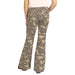 Girl's Green Camo Flare Jeans