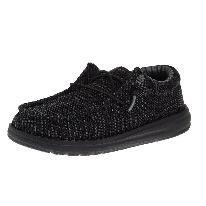 Youth Wally Stretch Sox Black on Black Casual Shoe