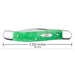 Case Emerald Green Bone Smooth Medium Texas Jack 62087 SS