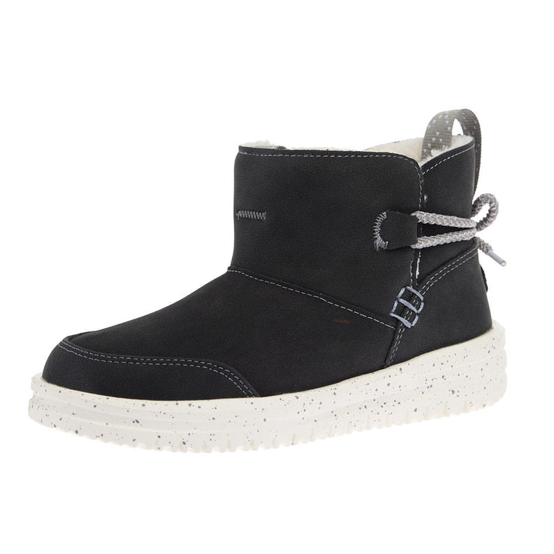 Youth Black Camden Bow Cozy Boot