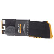 Unisex TEK High Performance Mid Calf Black Socks 2 Pack