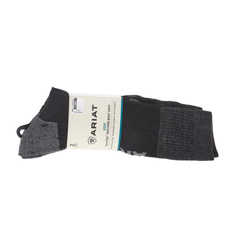 Kid`s VentTEK Black OTC Socks 2 Pack