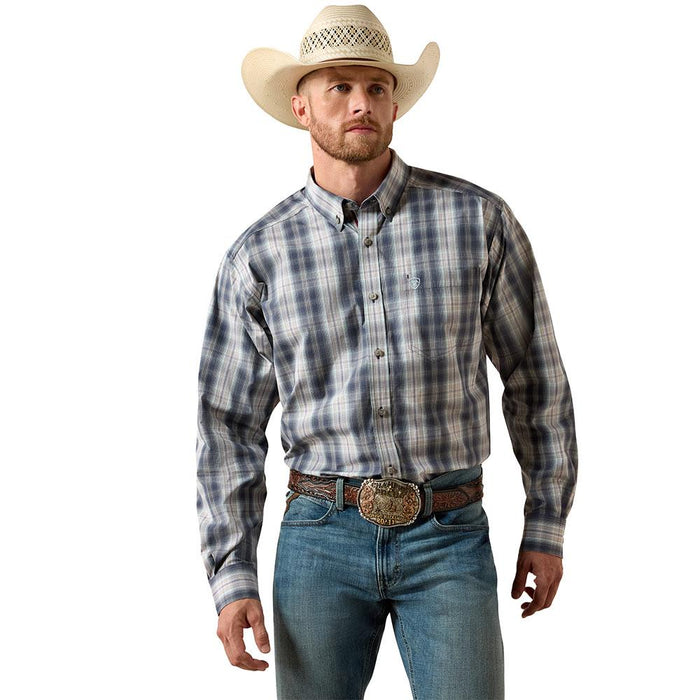 Men's Pro Series Ombre Blue Plaid Paolo Shirt