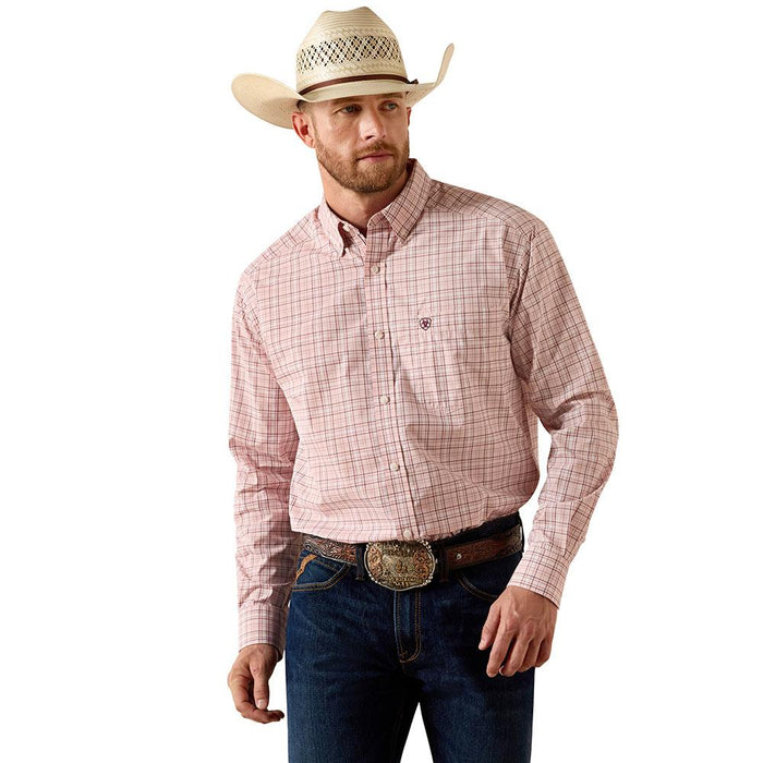 Men's Peach Plaid Theoden Shirt