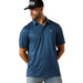 Men's Dark Denim Medallion Print Polo