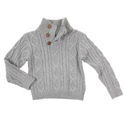 Infant Boy's Gray Cable Knit Sweater