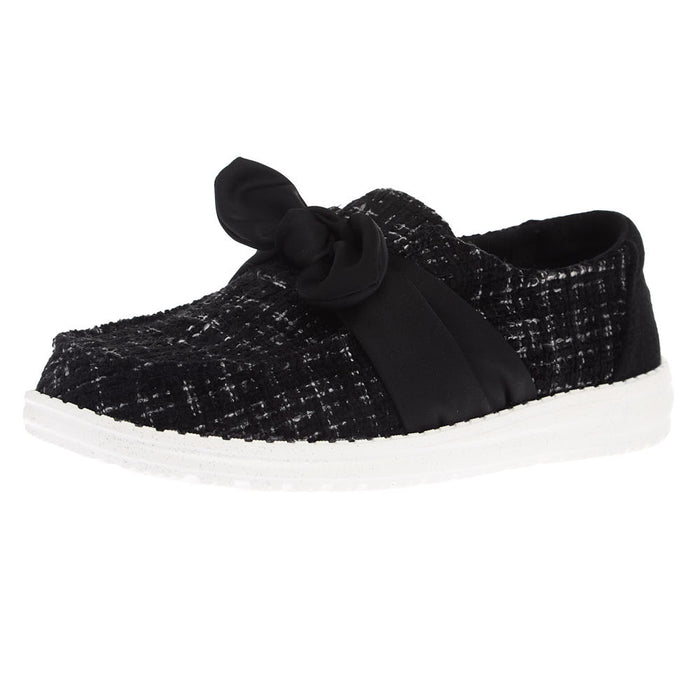 Women's Wendy Bow Tweed Black Casual