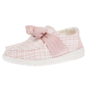 Women`s Wendy Bow Tweed Pale Pink