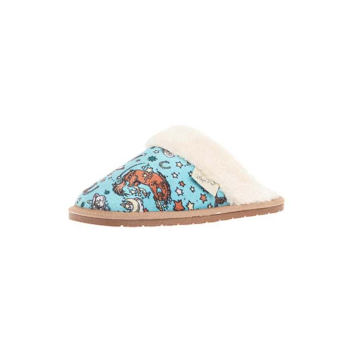 Women`s Kara Turquoise Bronc Slipper