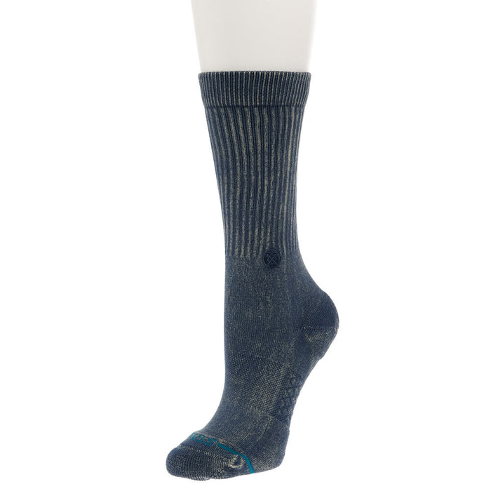 Unisex Icon Dyed Slate Blue Crew Socks