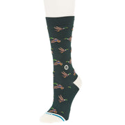 Unisex Huntin Pine Green Crew Socks