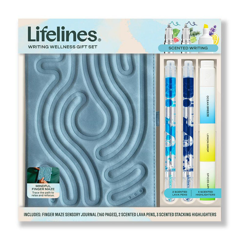 Blue Writing Wellness Gift Set