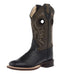 Youth Black and Vintage Charcoal Square Toe Boot