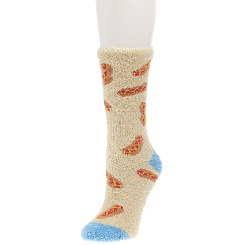 Women`s Hot Dog Cozy Crew Socks